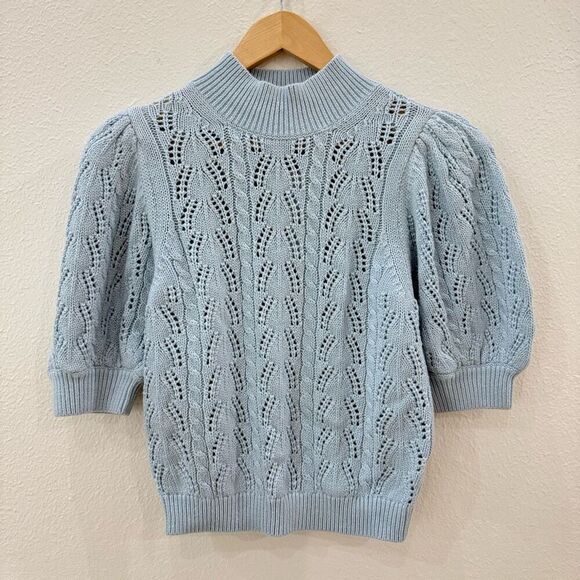 Alice + Olivia Light Blue Turtleneck Sweater - Picture 2 of 9